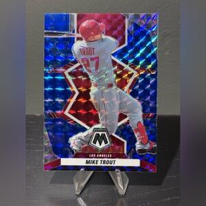 #98 Mike Trout 2022 Panini Mosaic - Blue Camo Mosaic